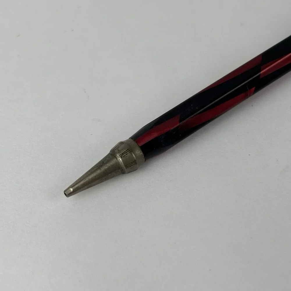 Vintage Celluloid Red Burgandy and Black Eversharp Mechanical Pencil Art Deco